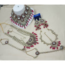 NAFJ Maharani Glow Kundan Stone Pearl And Beads Bridal Set