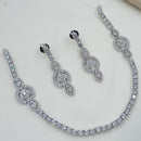 NAFJ Elegant American Diamond Designer Necklace Set