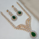 NAFJ Designer American Diamond Necklace Set for Wedding & Festive Wear