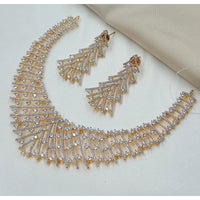 NAFJ Designer American Diamond Necklace Set for Wedding & Festive Wear