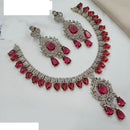 NAFJ Designer American Diamond Necklace Set for Wedding & Festive Wear