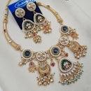 NAFJ Traditional Elegance Pota Stone And Pearl Necklace Set