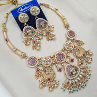 NAFJ Traditional Elegance Pota Stone And Pearl Necklace Set