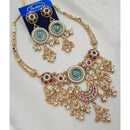 NAFJ Traditional Elegance Pota Stone And Pearl Necklace Set