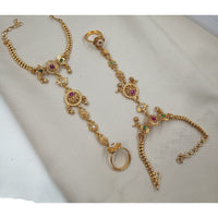 NAFJ Pota Stone And Pearl Designer Hand Harness
