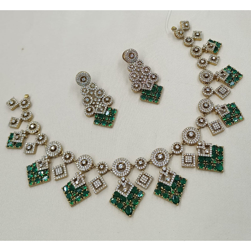 NAFJ Royal Look American Diamond Necklace Set