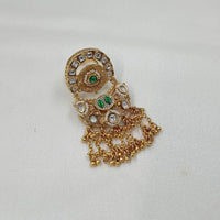 NAFJ Royal Kundan Stone And Pearl Designer Ring