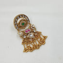NAFJ Royal Kundan Stone And Pearl Designer Ring