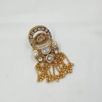 NAFJ Royal Kundan Stone And Pearl Designer Ring