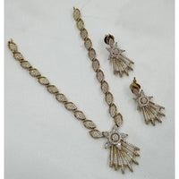 NAFJ Royal Sparkle American Daimond And Austrian Stone Necklace Set