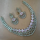 NAFJ Royal Sparkle American Daimond And Austrian Stone Necklace Set