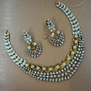 NAFJ Royal Sparkle American Daimond And Austrian Stone Necklace Set