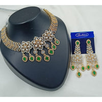 NAFJ Royal Sparkle American Daimond And Austrian Pearl Necklace Set