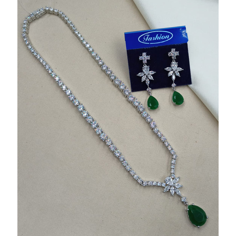 NAFJ Royal Sparkle American Daimond Necklace Set
