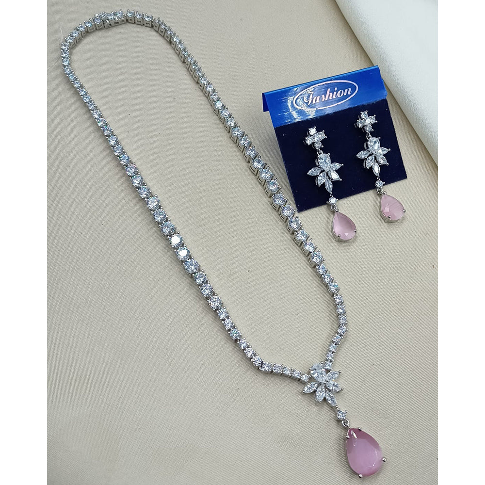 NAFJ Royal Sparkle American Daimond Necklace Set