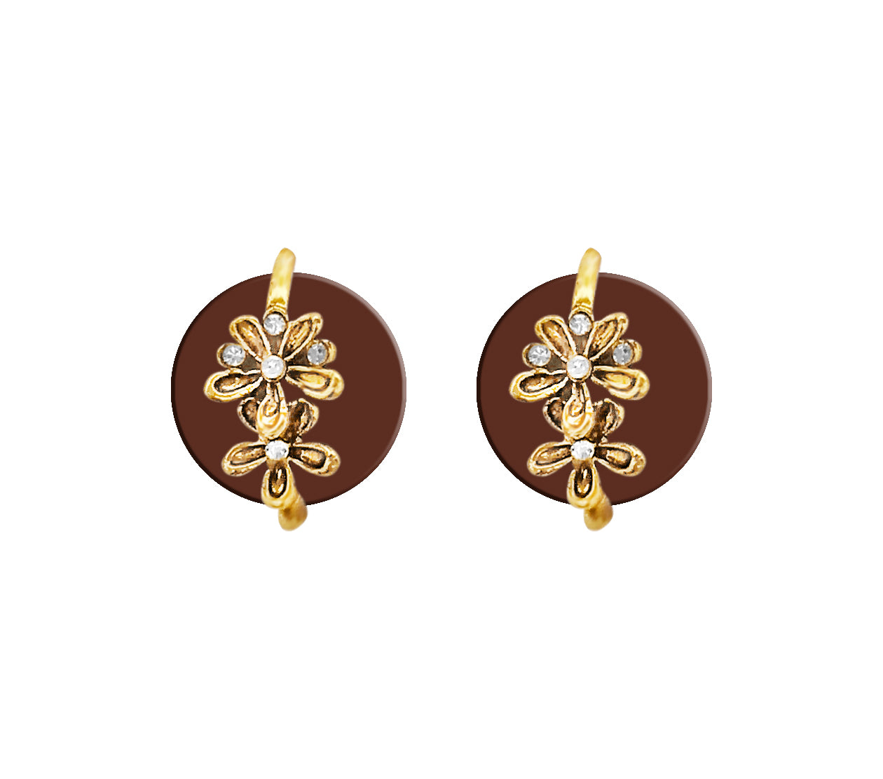Hania Jewels Floral Drop Studs Earrings
