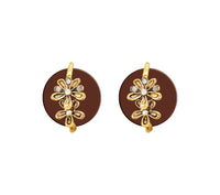  Hania Jewels Floral Drop Studs Earrings 