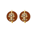  Hania Jewels Floral Drop Studs Earrings 