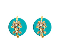  Hania Jewels Floral Drop Studs Earrings 