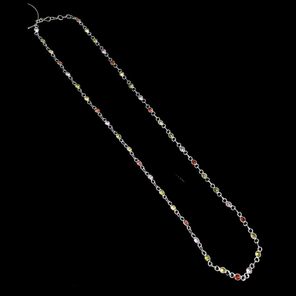 NAFJ Trendy Crystal Stone Long Necklace for Girls & Women