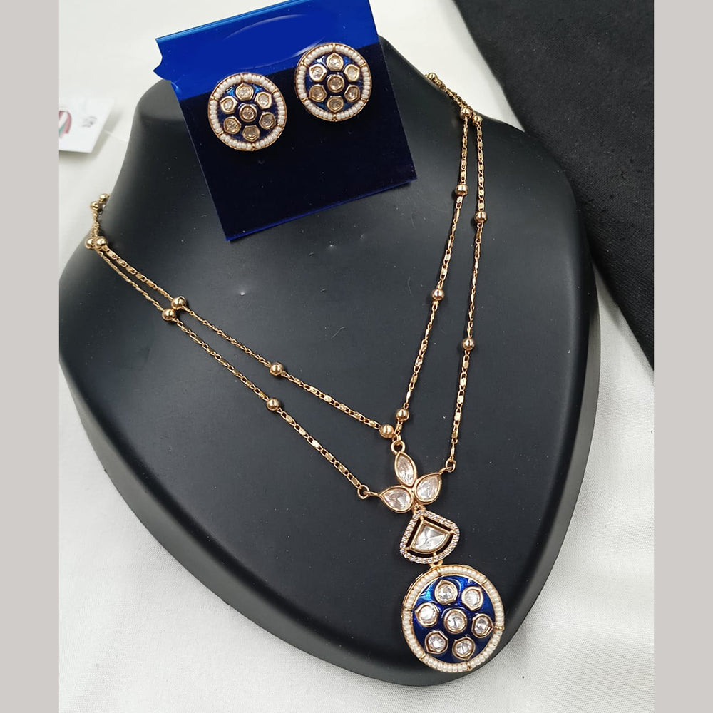 NAFJ Graceful Polki Kundan Necklace Set for Women