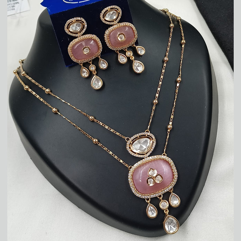 NAFJ Graceful Polki Kundan Necklace Set for Women