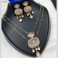 NAFJ Graceful Polki Kundan Necklace Set for Women