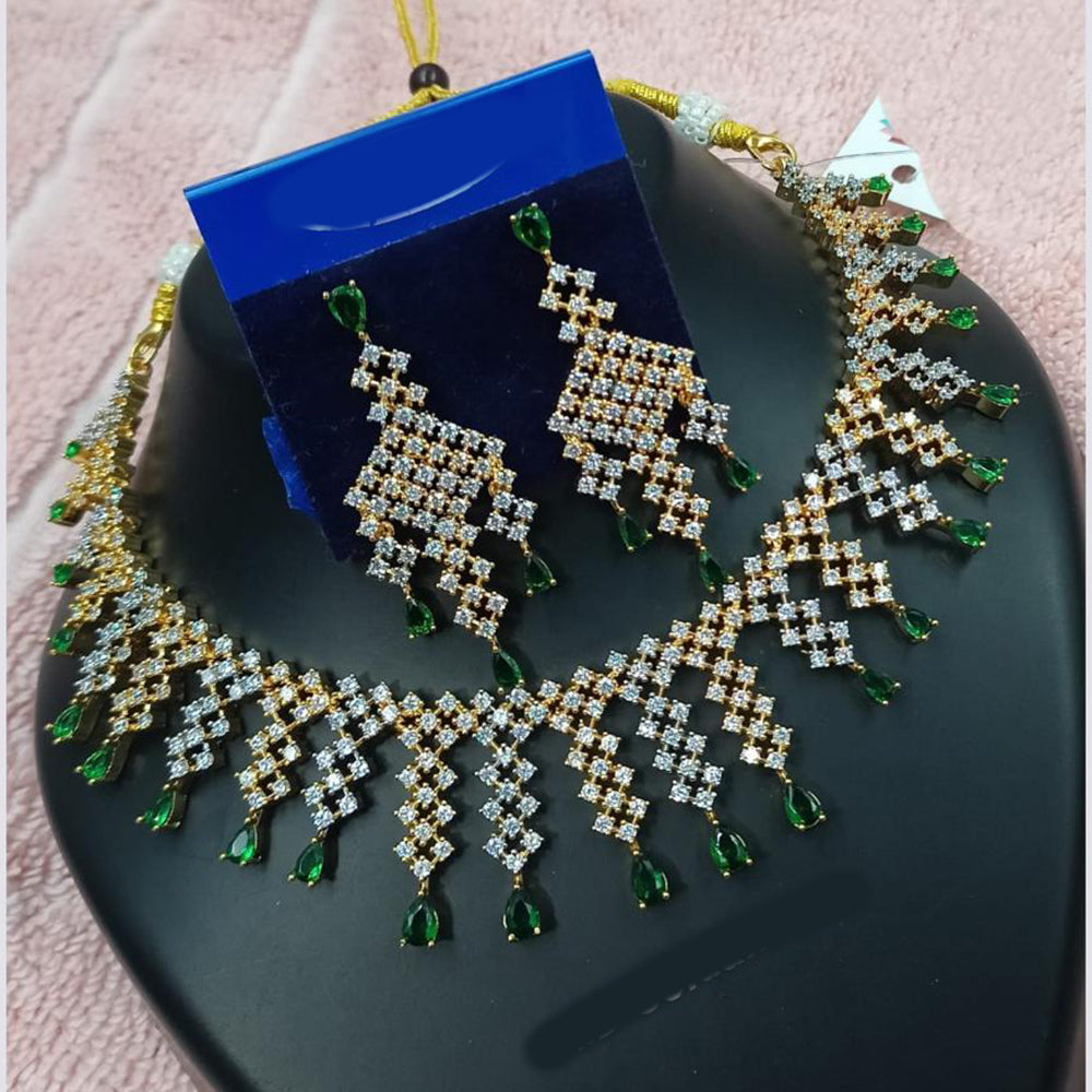 NAFJ Royal Sparkle American Daimond Necklace Set
