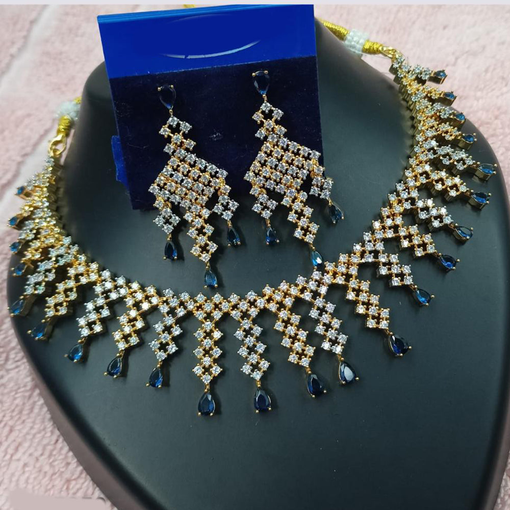 NAFJ Royal Sparkle American Daimond Necklace Set