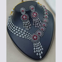 NAFJ Royal Sparkle American Daimond Necklace Set