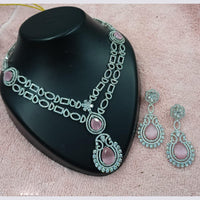 NAFJ Royal Sparkle American Daimond Necklace Set