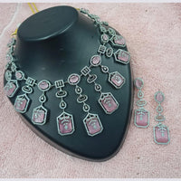 NAFJ Royal Sparkle American Daimond Necklace Set