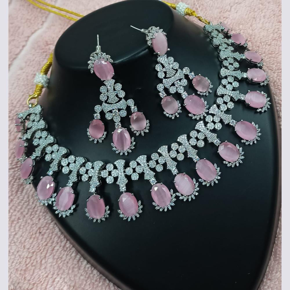 NAFJ Royal Sparkle American Daimond Necklace Set