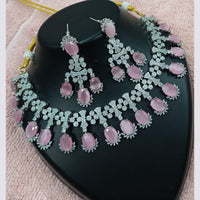 NAFJ Royal Sparkle American Daimond Necklace Set