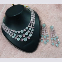 NAFJ Royal Sparkle American Daimond Necklace Set