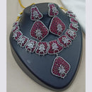 NAFJ Royal Sparkle American Daimond Necklace Set