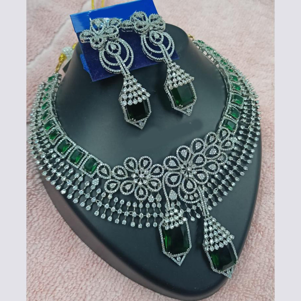 NAFJ Royal Sparkle American Daimond Necklace Set