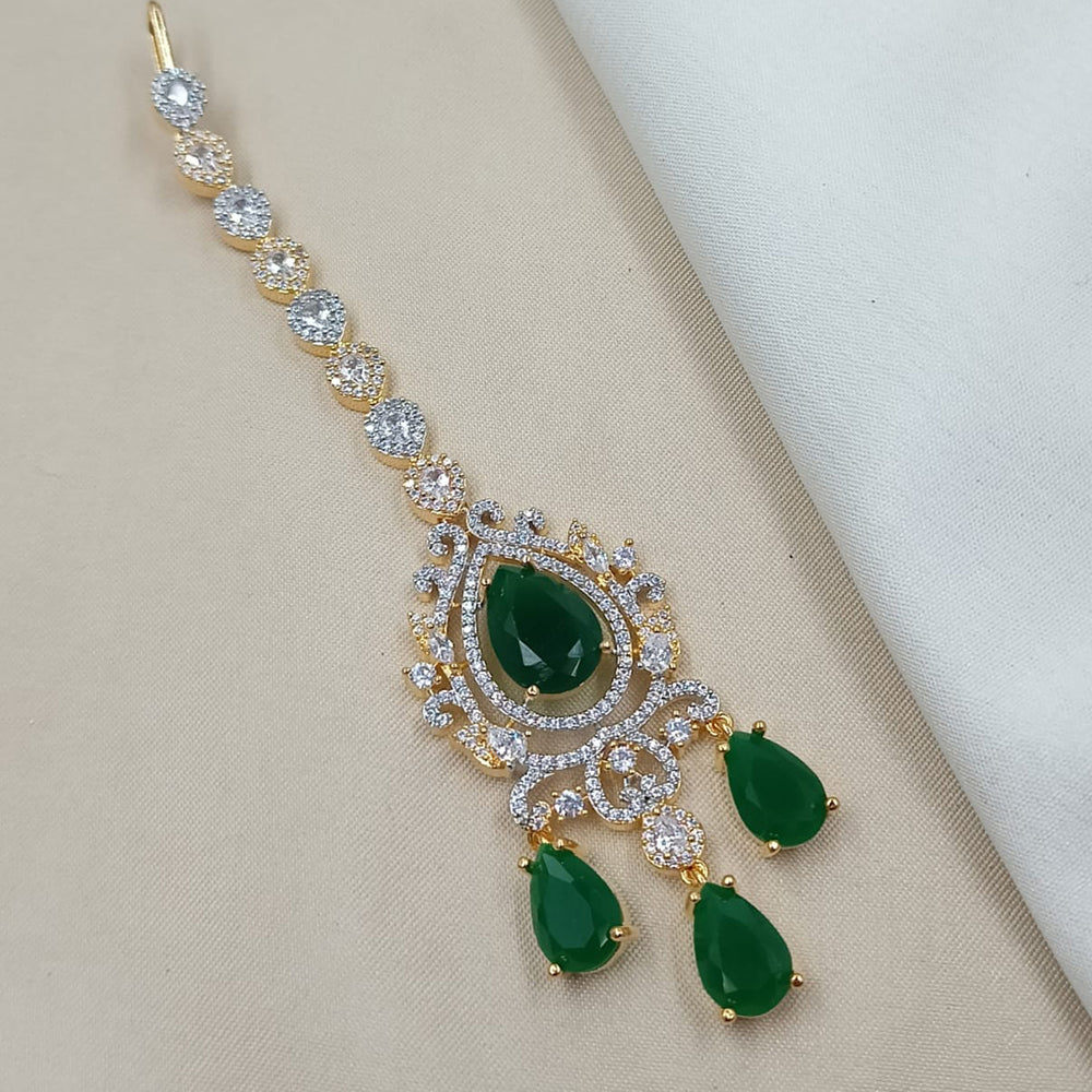 NAFJ Sparkling American Diamond Maangtikka