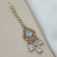 NAFJ Sparkling American Diamond Maangtikka