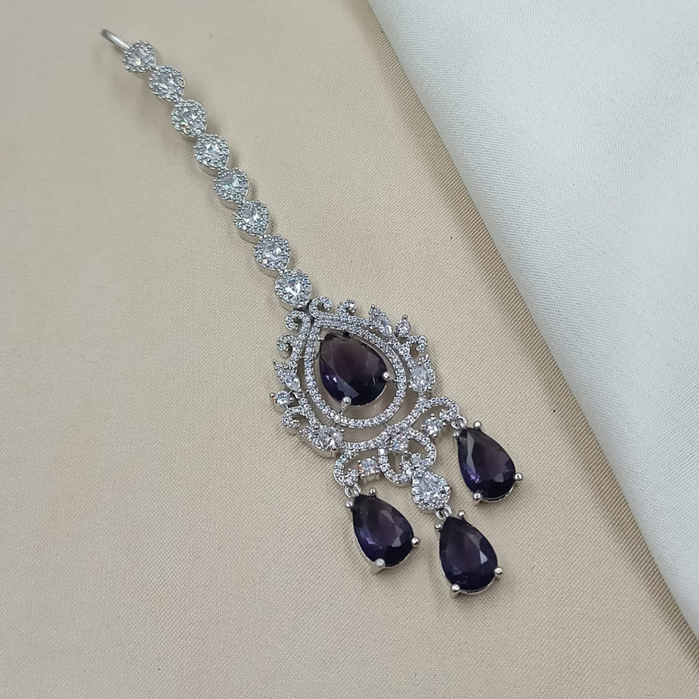 NAFJ Sparkling American Diamond Maangtikka