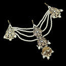 NAFJ Classic Indian Kundan Stone Pearl Hair Ornament