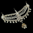 NAFJ Classic Indian Kundan Stone Pearl Hair Ornament