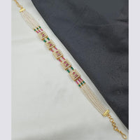 NAFJ Heritage Polki Kundan Stone And Pearl Sheeshphool