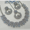 NAFJ Royal Designer Crystal Stone Pearl Necklace Set