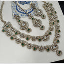 NAFJ Royal Sparkle Pota Stone d And Austrian Double Necklace Set