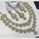 NAFJ Royal Sparkle Pota Stone d And Austrian Double Necklace Set