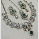 NAFJ Premium Royal Look Kundan Stone Embellished Necklace Set