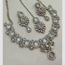 NAFJ Premium Royal Look Kundan Stone Embellished Necklace Set