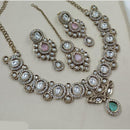 NAFJ Premium Royal Look Kundan Stone Embellished Necklace Set