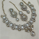 NAFJ Premium Royal Look Kundan Stone Embellished Necklace Set